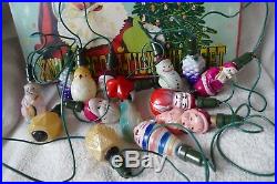 Vintage Christmas Tree Fairy Light Decorations Glass Bulbs ASTRA JAPAN 50's