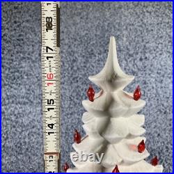 Vintage Christmas Tree Lighted Ceramic Mold White withRemovable Base 1970's Vintage Christmas Tree Lighted Ceramic Mold White withRemovable Base 1970's