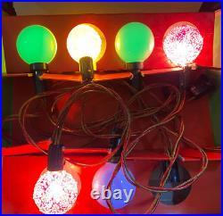 Vintage Christmas Tree Lights ROYAL (SYLVANIA) C7 Fluorescent Ice Balls & Plain