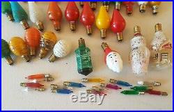 Vintage Christmas Tree Lights Spare Glass Bulbs 53 Various Tested Working
