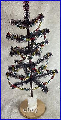 Vintage Christmas Tree Old World Goose Feather 27 Greenish Purple