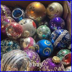 Vintage Christmas Tree Ornaments Shiny Brite, Rauch, Bradford, etc Appx 80 Pcs