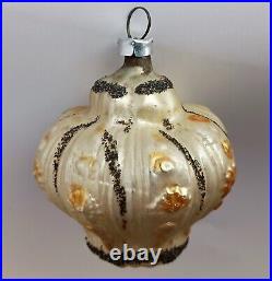 Vintage Christmas Tree Ornaments West Germany Lantern Apple Cottage Pear Face