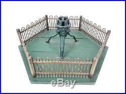 Vintage Christmas Tree Stand with Fence ca1920