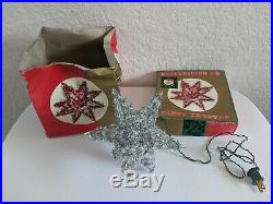 Vintage Christmas Tree Topper 3-D Italian Bulb Lights Kurt Adler WORKS! 7