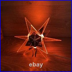 Vintage Christmas Tree Topper Crystalite Star Atomic MCM Light Decoration Box