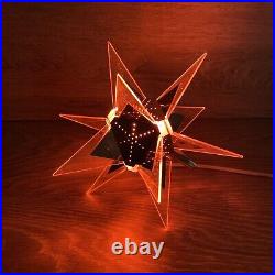 Vintage Christmas Tree Topper Crystalite Star Atomic MCM Light Decoration Box