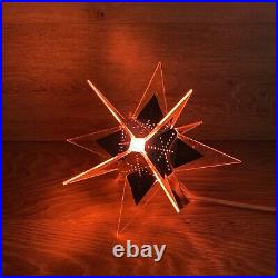 Vintage Christmas Tree Topper Crystalite Star Atomic MCM Light Decoration Box