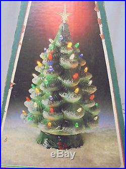 Vintage Christmas Tree, Trim N Glow Lighted Ceramic, Marcia Of Calif 18 Tall