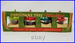 Vintage Christmas Tree Twinklers Birdcage Spinners Original Boxes Of 4