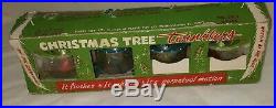 Vintage Christmas Tree Twirlers Spinners Plastic Ornaments Orig. Box $88.99
