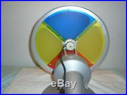 Vintage Christmas aluminum tree color wheel Light Motor metal Stand