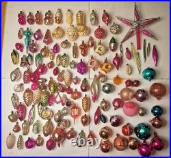 Vintage Christmas tree ornaments made of USSR glass 120 pieces! Big mix