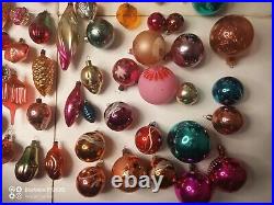 Vintage Christmas tree ornaments made of USSR glass 120 pieces! Big mix