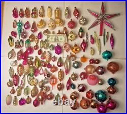 Vintage Christmas tree ornaments made of USSR glass 120 pieces! Big mix