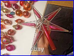 Vintage Christmas tree ornaments made of USSR glass 120 pieces! Big mix