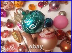 Vintage Christmas tree ornaments made of USSR glass 120 pieces! Big mix