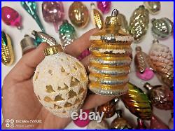 Vintage Christmas tree ornaments made of USSR glass 120 pieces! Big mix