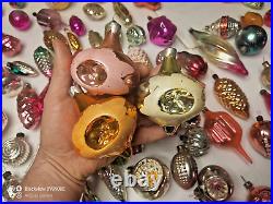 Vintage Christmas tree ornaments made of USSR glass 120 pieces! Big mix