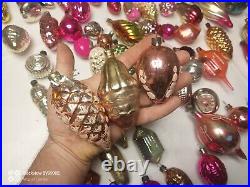 Vintage Christmas tree ornaments made of USSR glass 120 pieces! Big mix