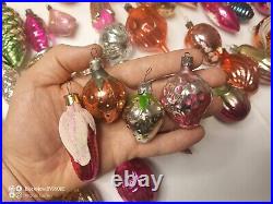 Vintage Christmas tree ornaments made of USSR glass 120 pieces! Big mix