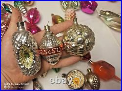 Vintage Christmas tree ornaments made of USSR glass 120 pieces! Big mix