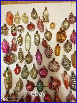 Vintage Christmas tree ornaments made of USSR glass 120 pieces! Big mix! Rare