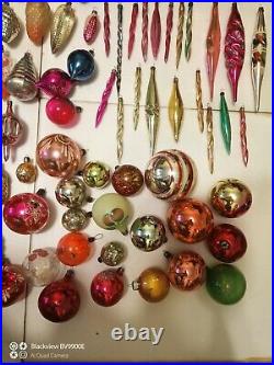 Vintage Christmas tree ornaments made of USSR glass 120 pieces! Big mix! Rare