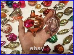 Vintage Christmas tree ornaments made of USSR glass 120 pieces! Big mix! Rare