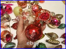 Vintage Christmas tree ornaments made of USSR glass 120 pieces! Big mix! Rare