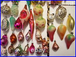 Vintage Christmas tree ornaments made of USSR glass 60 pieces! Big mix +bonus