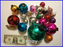 Vintage Christmas tree ornaments made of USSR glass 60 pieces! Big mix +bonus