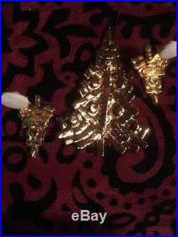Vintage Classic Eisenberg Rhinestone Christmas Tree Pin Brooch