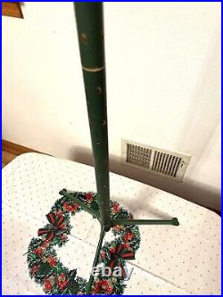 Vintage Consolidated Novelty Co. Green cellophane 4 ft Christmas tree 58 branch
