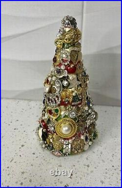 Vintage Costume Jewelry Art Christmas Tree One Of A Kind