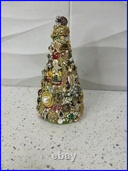 Vintage Costume Jewelry Art Christmas Tree One Of A Kind