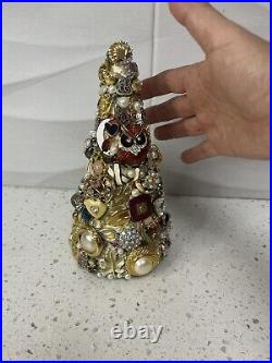 Vintage Costume Jewelry Art Christmas Tree One Of A Kind