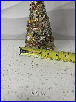 Vintage Costume Jewelry Art Christmas Tree One Of A Kind