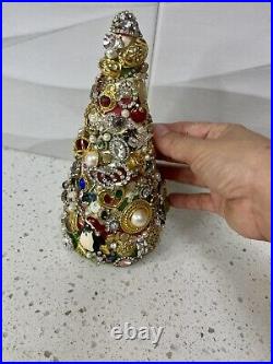 Vintage Costume Jewelry Art Christmas Tree One Of A Kind