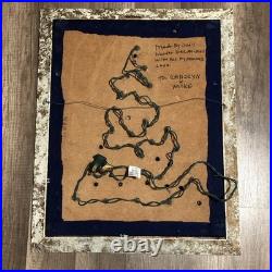 Vintage Costume Jewelry Christmas Tree Framed 17x20.5 OOAK Lighted Collage Art