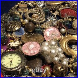 Vintage Costume Jewelry Christmas Tree Framed 17x20.5 OOAK Lighted Collage Art