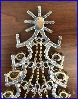 Vintage Czech Crystal & Rhinestone Standing Christmas Tree