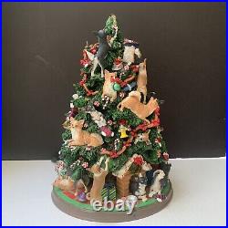 Vintage Danbury Mint Chihuahua Dog Christmas Tree 12 READ For Damage SEE VIDEO