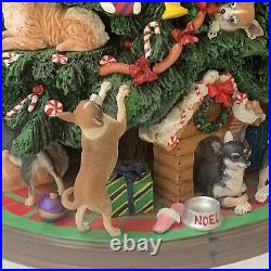 Vintage Danbury Mint Chihuahua Dog Christmas Tree 12 READ For Damage SEE VIDEO