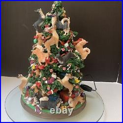 Vintage Danbury Mint Chihuahua Dog Christmas Tree 12 READ For Damage SEE VIDEO