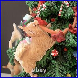 Vintage Danbury Mint Chihuahua Dog Christmas Tree 12 READ For Damage SEE VIDEO