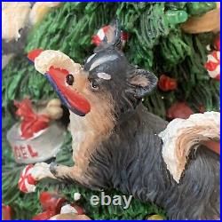 Vintage Danbury Mint Chihuahua Dog Christmas Tree 12 READ For Damage SEE VIDEO