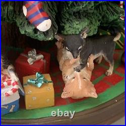 Vintage Danbury Mint Chihuahua Dog Christmas Tree 12 READ For Damage SEE VIDEO