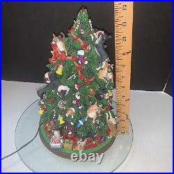 Vintage Danbury Mint Chihuahua Dog Christmas Tree 12 READ For Damage SEE VIDEO