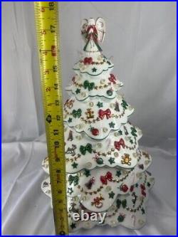 Vintage Danbury Mint White Porcelain Christmas Magic Lighted Christmas Tree READ